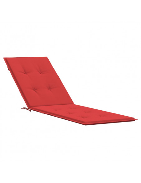 Cuscino per Sdraio Rosso (75+105)x50x3 cm