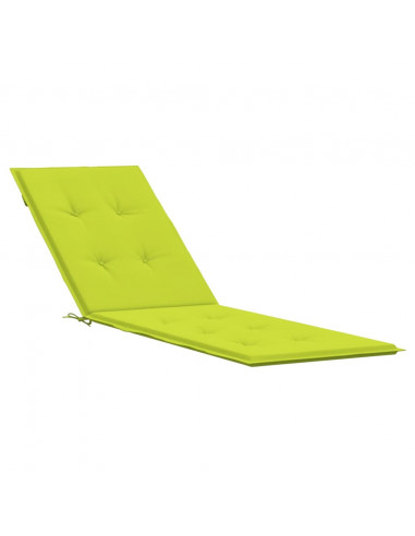 Cuscino per Sdraio Verde Brillante (75+105)x50x4 cm