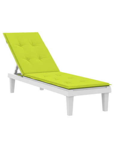 Cuscino per Sdraio Verde Brillante (75+105)x50x3 cm
