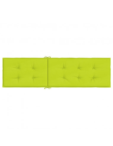 Cuscino per Sdraio Verde Brillante (75+105)x50x3 cm