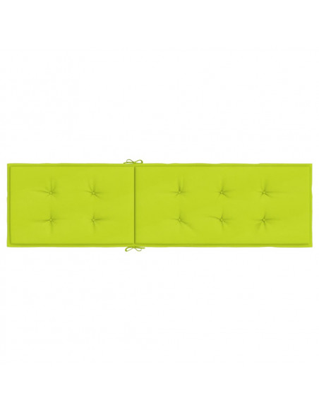 Cuscino per Sdraio Verde Brillante (75+105)x50x3 cm