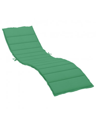 Cuscino per Lettino Verde 200x60x3 cm in Tessuto Oxford