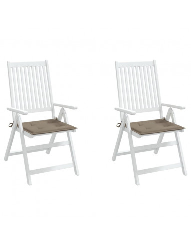 Cuscini per Sedia 2 pz Tortora 40x40x3 cm in Tessuto Oxford