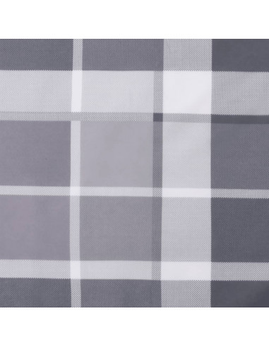 Cuscino per Panca a Quadri Grigi 120x50x3 cm Tessuto Oxford