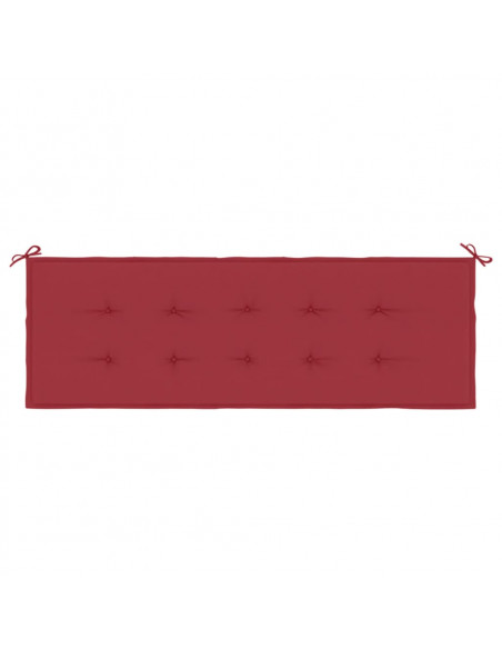 Cuscino per Panca Rosso Vino 150x50x3 cm in Tessuto Oxford