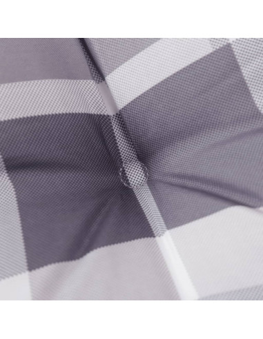Cuscino per Panca a Quadri Grigi 150x50x4 cm Tessuto Oxford