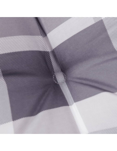 Cuscino per Panca a Quadri Grigi 150x50x3 cm Tessuto Oxford