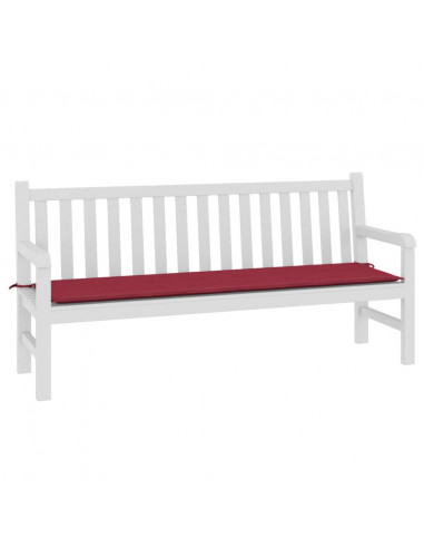 Cuscino per Panca Rosso Vino 180x50x3 cm in Tessuto Oxford
