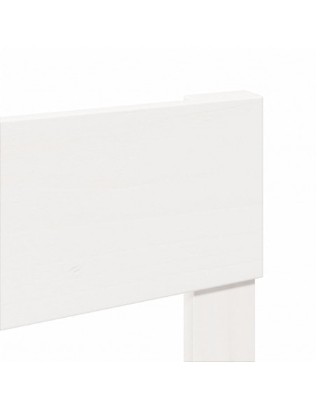 Letto senza Materasso Bianco 90x200 cm Legno Massello di Pino