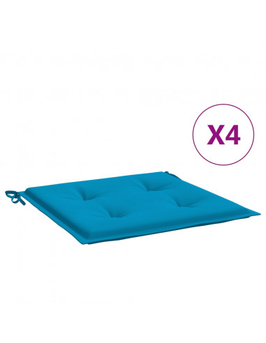 Cuscini per Sedia 4 pz Blu 50x50x3 cm in Tessuto Oxford