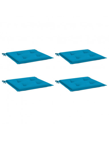 Cuscini per Sedia 4 pz Blu 50x50x3 cm in Tessuto Oxford