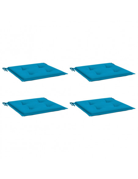 Cuscini per Sedia 4 pz Blu 50x50x3 cm in Tessuto Oxford