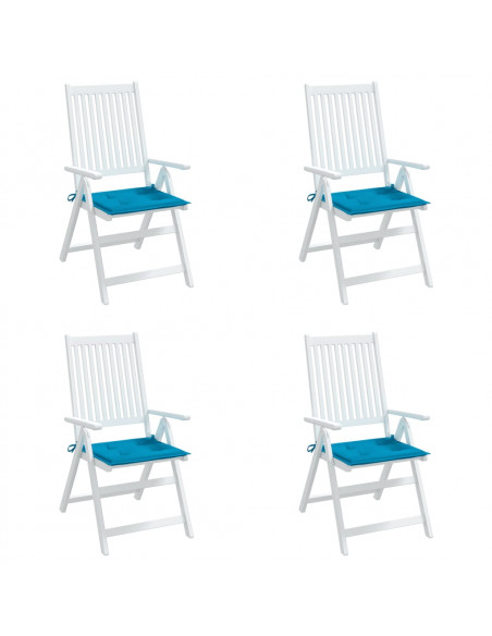 Cuscini per Sedia 4 pz Blu 50x50x3 cm in Tessuto Oxford