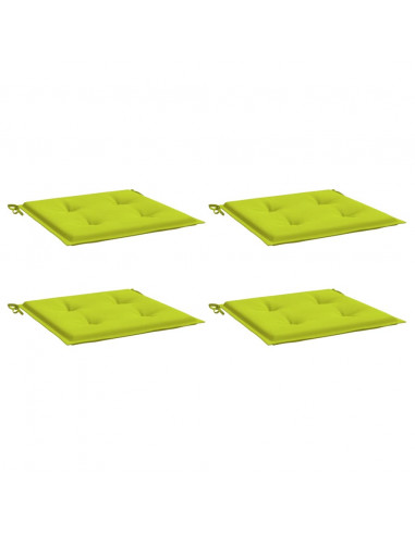 Cuscini per Sedia 4 pz Verde Brillante 50x50x4cm Tessuto Oxford