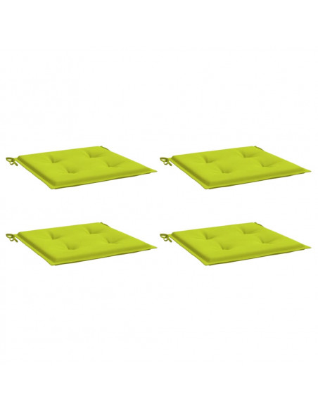 Cuscini per Sedia 4 pz Verde Brillante 50x50x3cm Tessuto Oxford