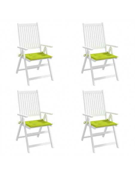 Cuscini per Sedia 4 pz Verde Brillante 50x50x3cm Tessuto Oxford