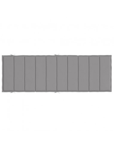 Cuscino per Lettino Grigio 186x58x3 cm in Tessuto Oxford