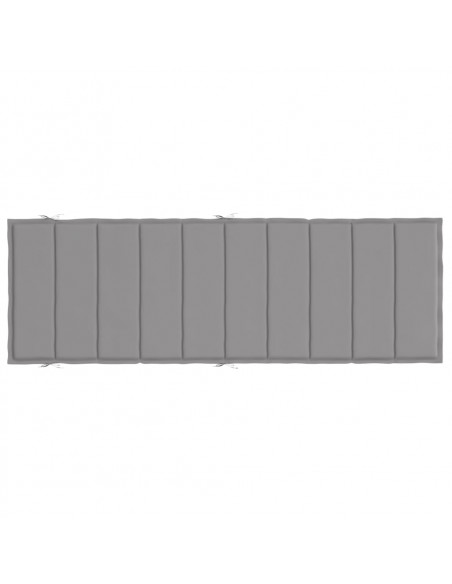 Cuscino per Lettino Grigio 186x58x3 cm in Tessuto Oxford
