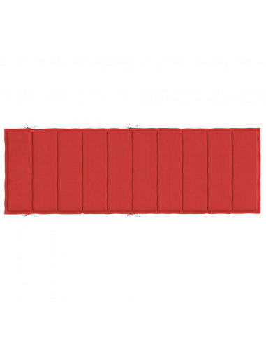 Cuscino per Lettino Rosso 186x58x3 cm in Tessuto Oxford