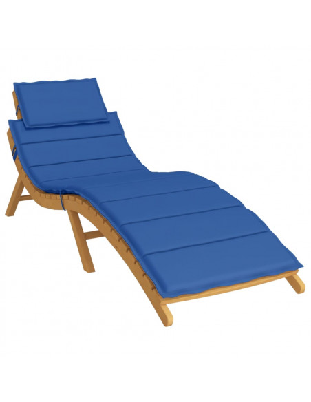 Cuscino per Lettino Blu Reale 186x58x3 cm in Tessuto Oxford