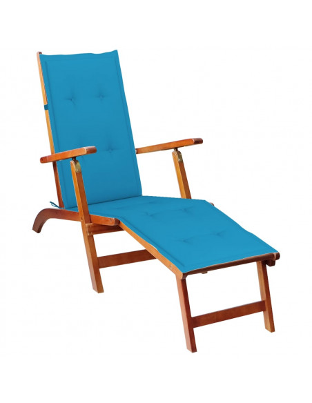 Cuscino per Sdraio Blu (75+105)x50x3 cm
