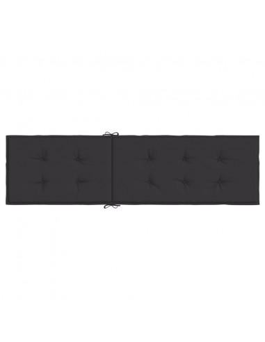 Cuscino per Sdraio Nero (75+105)x50x3 cm
