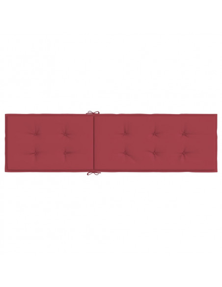 Cuscino per Sdraio Rosso Vino (75+105)x50x3 cm