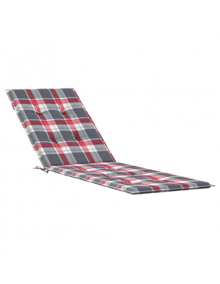 Cuscino per Sdraio Rosso a Quadri (75+105)x50x3 cm