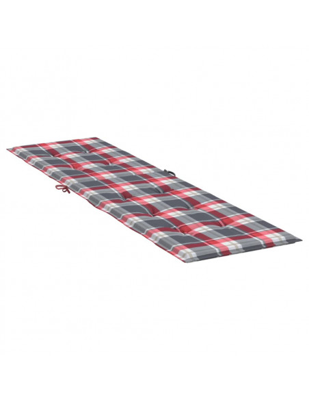 Cuscino per Sdraio Rosso a Quadri (75+105)x50x3 cm