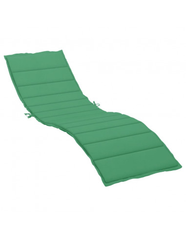 Cuscino per Lettino Verde 200x50x3 cm in Tessuto Oxford