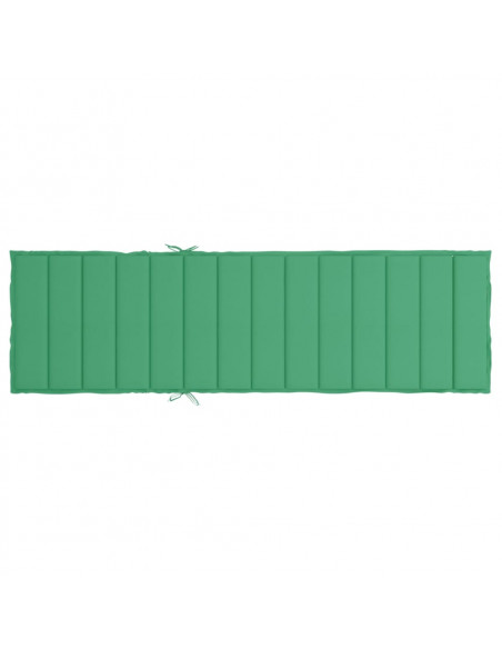Cuscino per Lettino Verde 200x50x3 cm in Tessuto Oxford