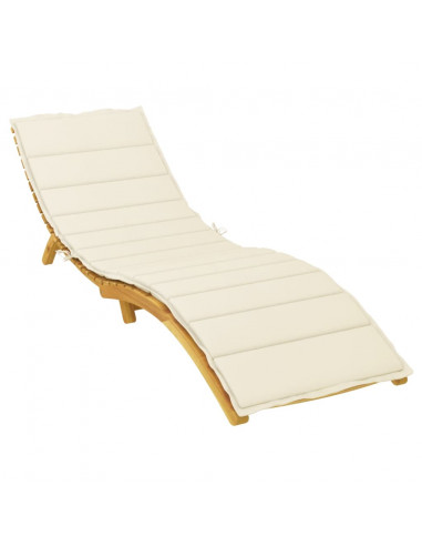 Cuscino per Lettino Crema 200x50x3 cm in Tessuto Oxford