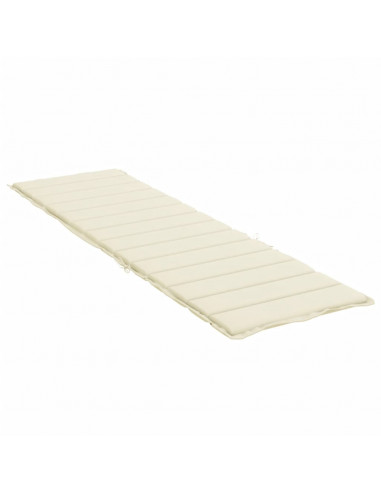 Cuscino per Lettino Crema 200x50x3 cm in Tessuto Oxford