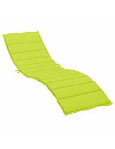 Cuscino per Lettino Verde Intenso 186x58x3 cm in Tessuto Oxford 2