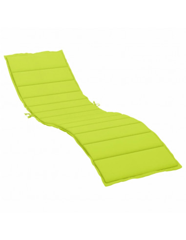 Cuscino per Lettino Verde Intenso 186x58x3 cm in Tessuto Oxford