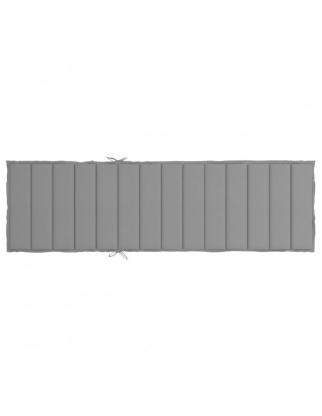 Cuscino per Lettino Grigio 200x70x3 cm in Tessuto Oxford