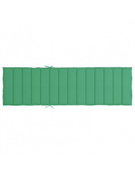 Cuscino per Lettino Verde 200x70x3 cm in Tessuto Oxford