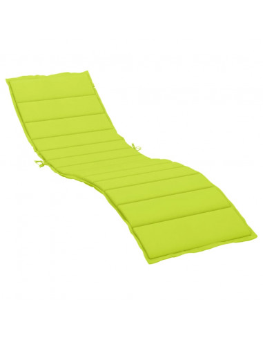 Cuscino per Lettino Verde Intenso 200x70x3 cm in Tessuto Oxford