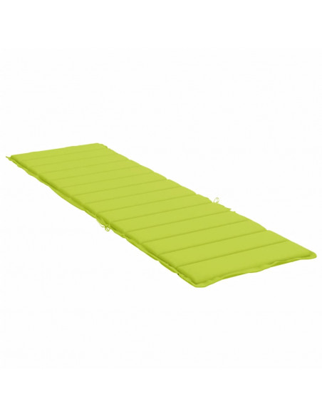 Cuscino per Lettino Verde Intenso 200x70x3 cm in Tessuto Oxford
