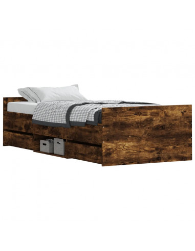 Giroletto con Testiera e Pediera Rovere Fumo 100x200 cm