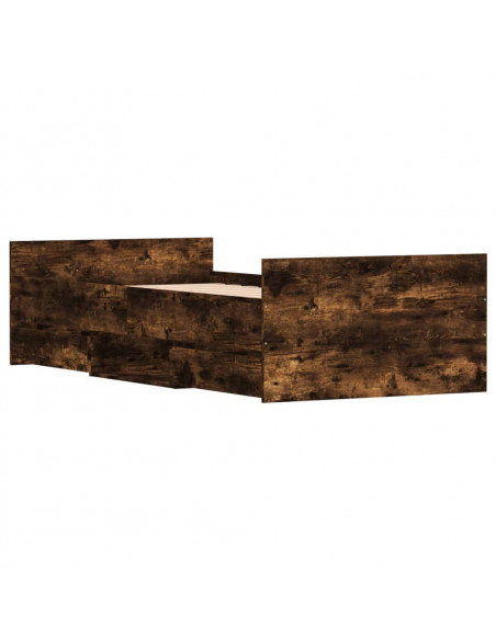 Giroletto con Testiera e Pediera Rovere Fumo 100x200 cm