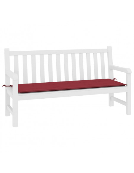 Cuscino per Panca Rosso Vino 200x50x3 cm in Tessuto Oxford