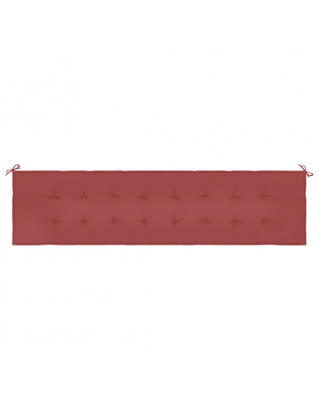 Cuscino per Panca Rosso Vino 200x50x3 cm in Tessuto Oxford