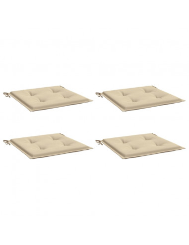 Cuscini per Sedia 2 pz Beige 50x50x3 cm in Tessuto Oxfor4