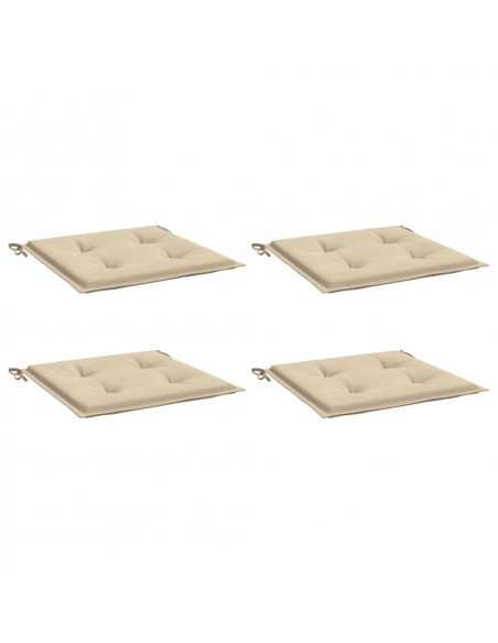 Cuscini per Sedia 2 pz Beige 50x50x3 cm in Tessuto Oxfor4