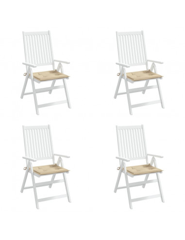 Cuscini per Sedia 2 pz Beige 50x50x3 cm in Tessuto Oxfor4