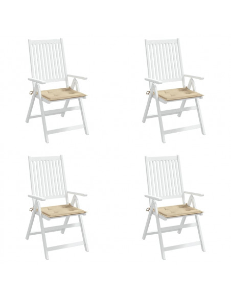Cuscini per Sedia 2 pz Beige 50x50x3 cm in Tessuto Oxfor4