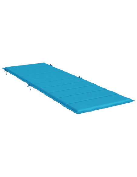 Cuscino per Lettino Blu 186x58x3 cm in Tessuto Oxford