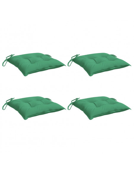 Cuscini per Sedia 4 pz 40x40x7 cm in Tessuto Oxford Verde