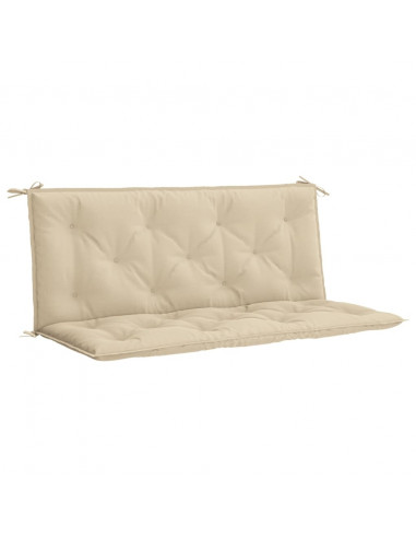 Cuscini Panca da Giardino 2pz Beige 120x50x7 cm Tessuto Oxford